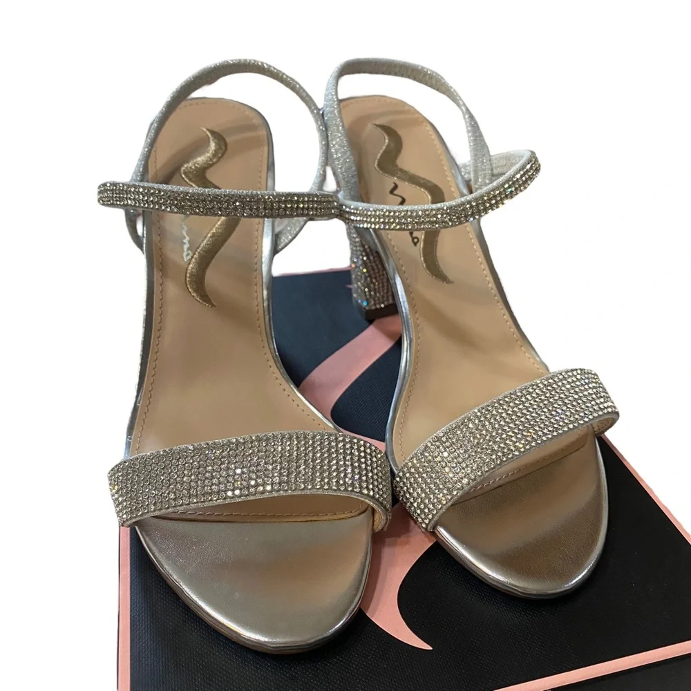 Womens Shoes NINA Ankle Strap Sequin Rhinestone Dress Party Glitter Size 6 M NEW - Picture 12 of 13